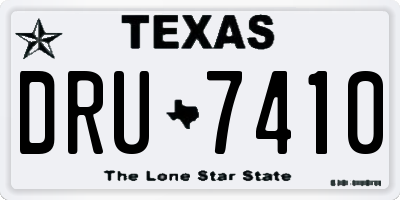 TX license plate DRU7410
