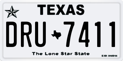 TX license plate DRU7411