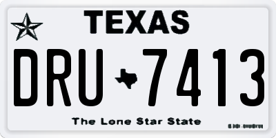 TX license plate DRU7413