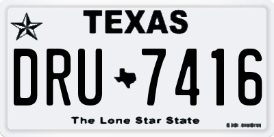 TX license plate DRU7416