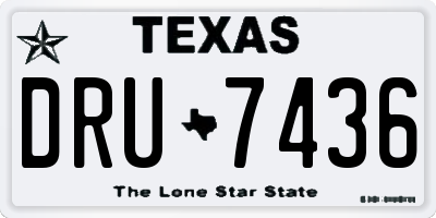 TX license plate DRU7436
