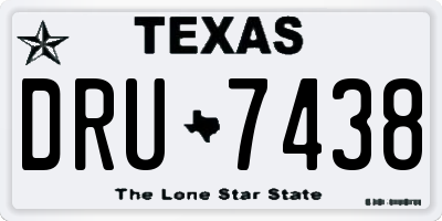 TX license plate DRU7438
