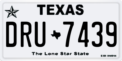 TX license plate DRU7439