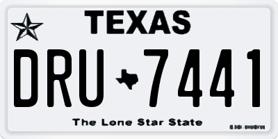 TX license plate DRU7441