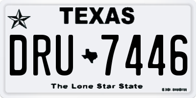 TX license plate DRU7446