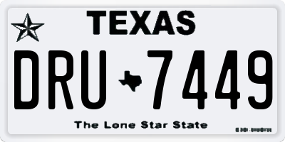 TX license plate DRU7449