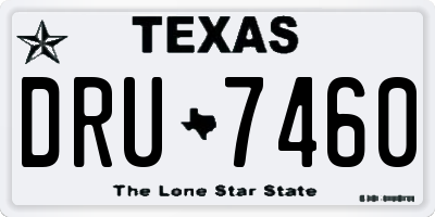TX license plate DRU7460