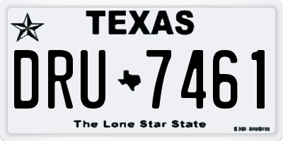 TX license plate DRU7461