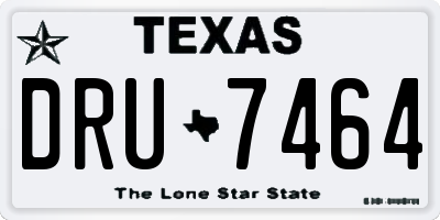 TX license plate DRU7464