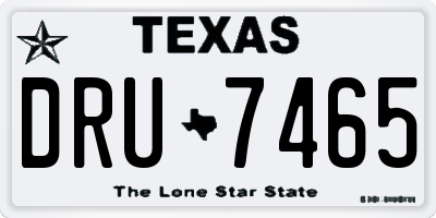 TX license plate DRU7465