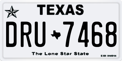 TX license plate DRU7468