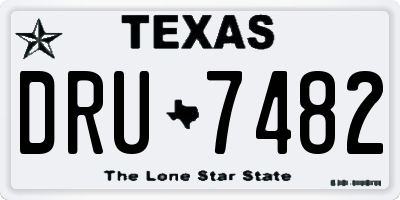 TX license plate DRU7482