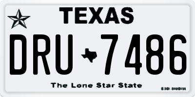 TX license plate DRU7486