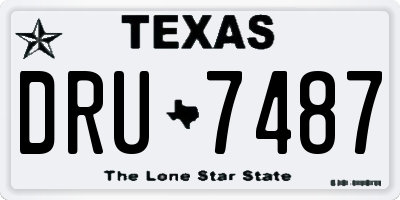 TX license plate DRU7487