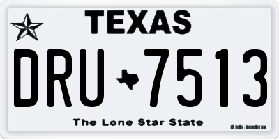 TX license plate DRU7513