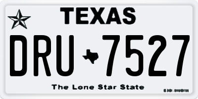 TX license plate DRU7527