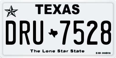 TX license plate DRU7528
