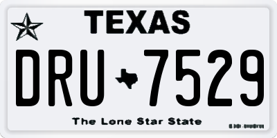 TX license plate DRU7529