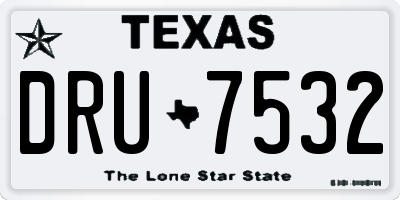 TX license plate DRU7532