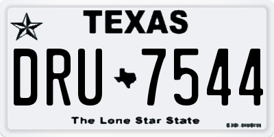 TX license plate DRU7544
