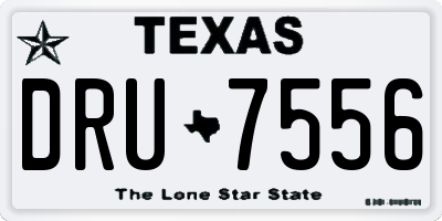 TX license plate DRU7556