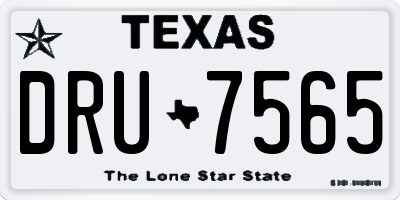 TX license plate DRU7565