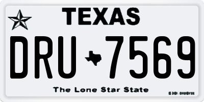 TX license plate DRU7569