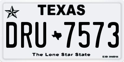 TX license plate DRU7573