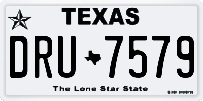 TX license plate DRU7579