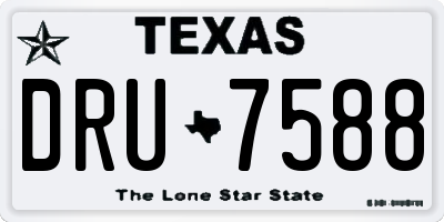TX license plate DRU7588
