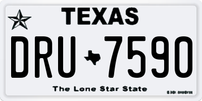 TX license plate DRU7590