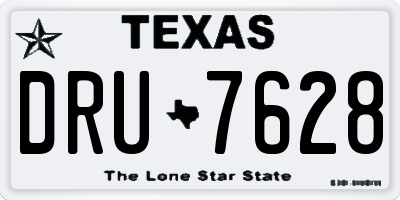 TX license plate DRU7628