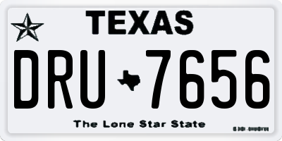 TX license plate DRU7656