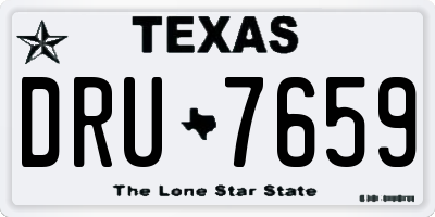 TX license plate DRU7659