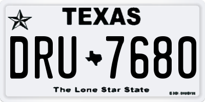 TX license plate DRU7680