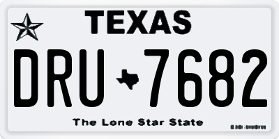 TX license plate DRU7682