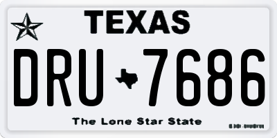 TX license plate DRU7686