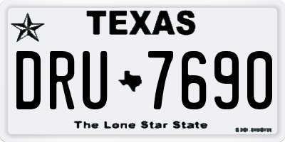 TX license plate DRU7690