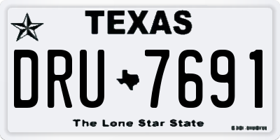 TX license plate DRU7691