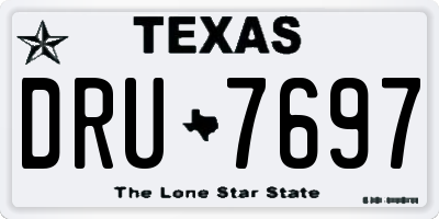 TX license plate DRU7697