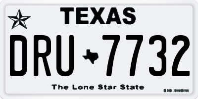 TX license plate DRU7732