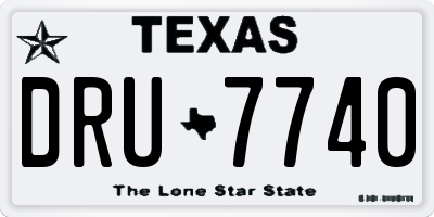 TX license plate DRU7740