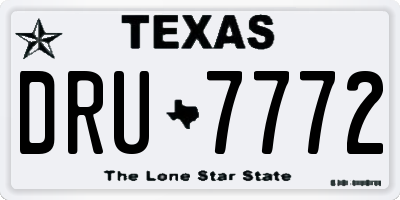 TX license plate DRU7772