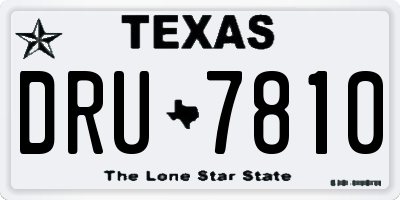 TX license plate DRU7810
