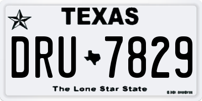 TX license plate DRU7829