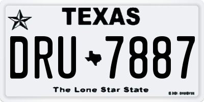 TX license plate DRU7887