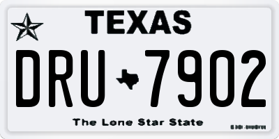 TX license plate DRU7902