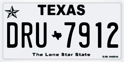 TX license plate DRU7912