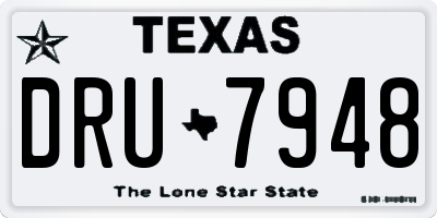TX license plate DRU7948