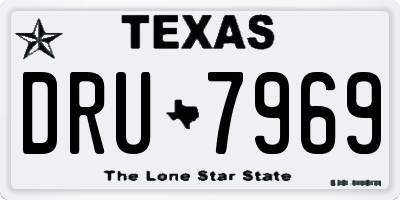TX license plate DRU7969